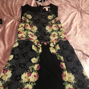 floral black dress
